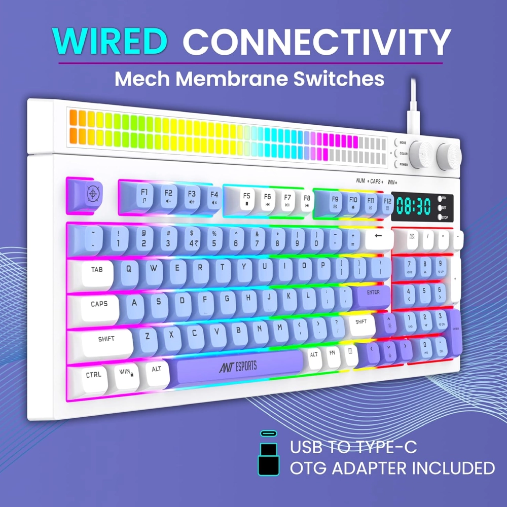 Ant Esports Gaming Keyboard USB MK1900 RGB view 2